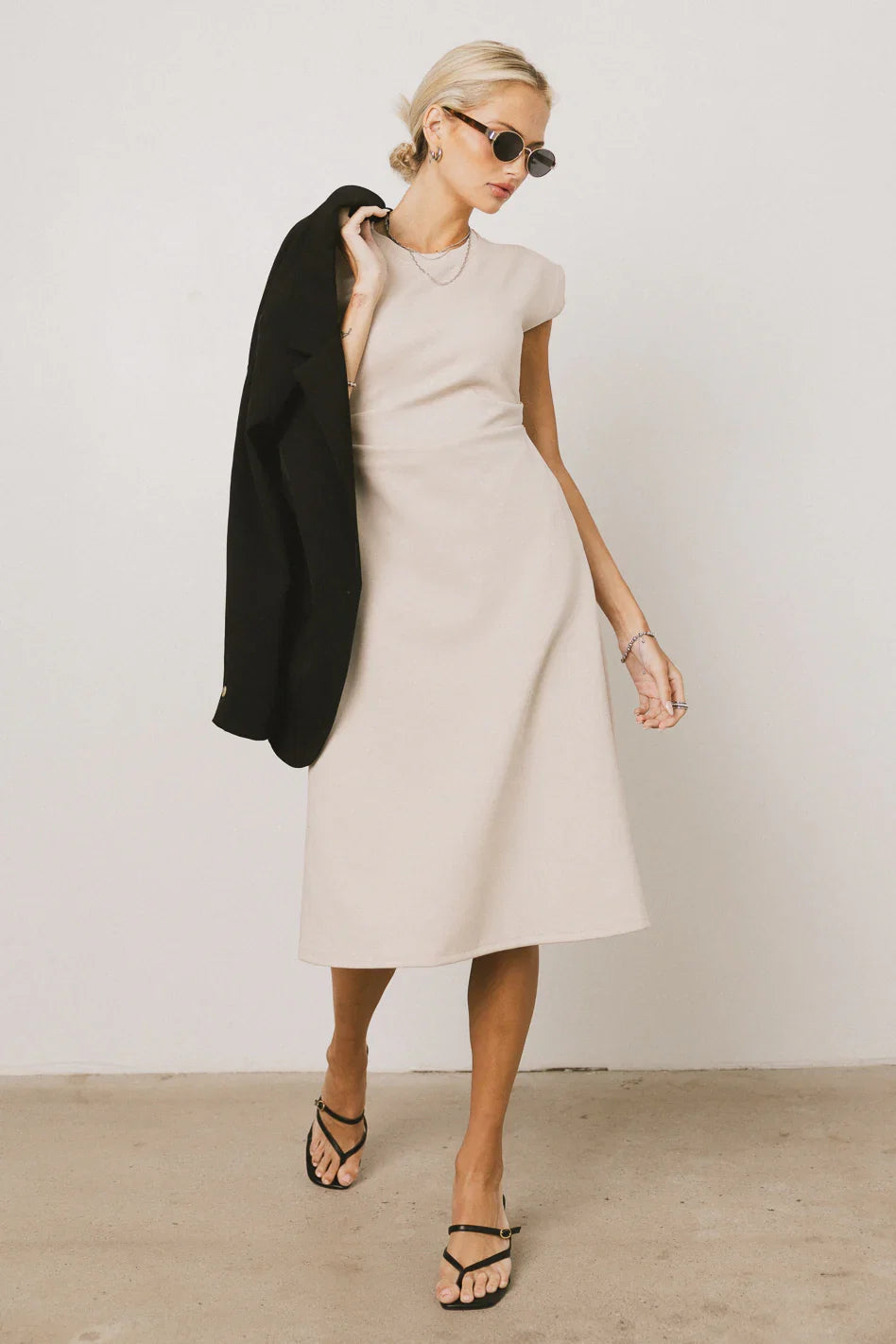 Kyra Midi Dress in Khaki FINAL SALE