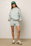 Elora Floral Sweatshirt in Blue FINAL SALE
