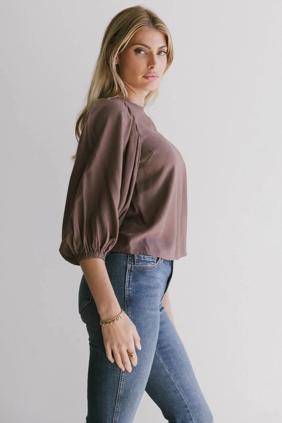 Nadine Blouse in Mauve FINAL SALE