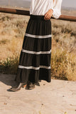 Betsie Lace Trim Maxi Skirt FINAL SALE