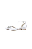 Rhinestone Pointed Toe Ankle Strap Satin Kitten Heels
