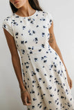 Daniella Floral Dress in Cream FINAL SALE