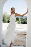 Ellasandra Mesh Draped Maxi Dress