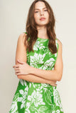 GARDEN GODDESS GREEN MIDI DRESS FINAL SALE