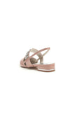 Nude Pink Womens Shoes with Silver Accents