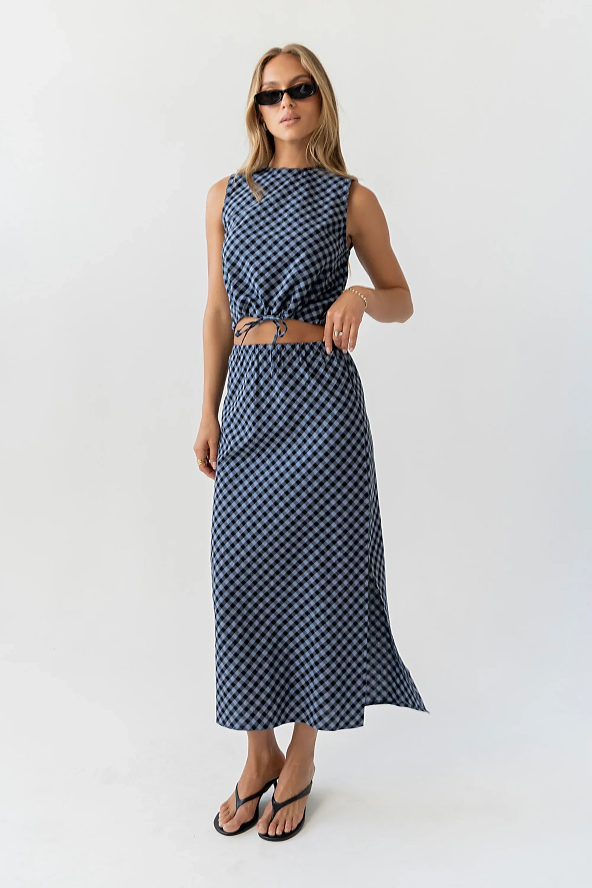 Baylor Plaid Midi Skirt