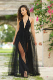 Sydney Maxi Dress Black Tulle Dress