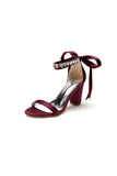 Open Toe Ribborn Tie High Heels Party