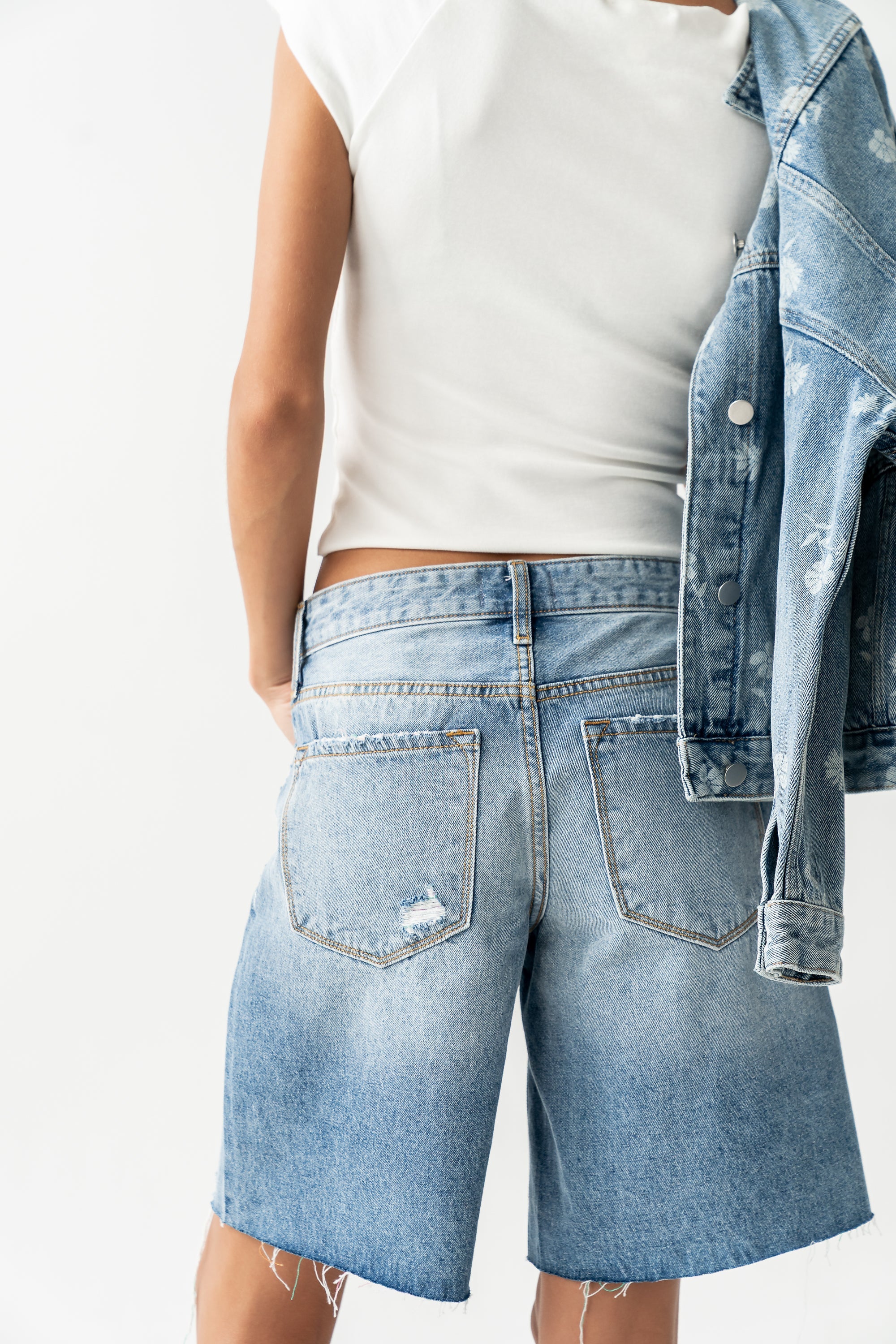 Winston Distressed Bermuda Shorts