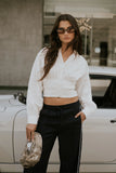 Yena Smocked Blouse in White