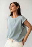 Alisson Striped Denim Blouse