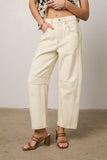 Lisette Barrel Jeans in Cream FINAL SALE
