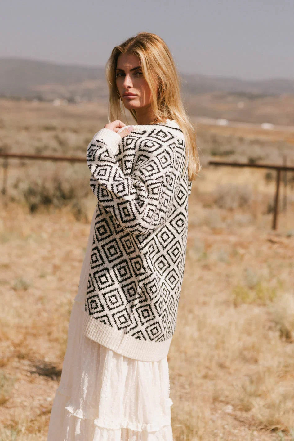 Jennifer Geometric Cardigan FINAL SALE