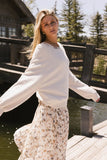 Annaleah Textured Sweatshirt in Cream FINAL SALE