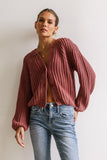 Katie Knit Cardigan in Red FINAL SALE