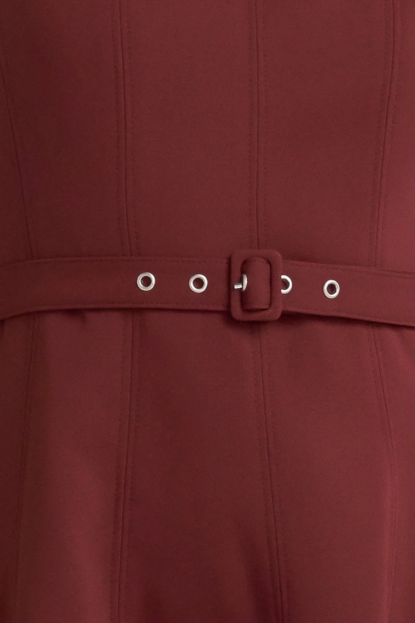 LIVING THE DREAM WINE WOVEN MIDI DRESS
