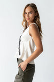 Kendall Satin Top in Cream