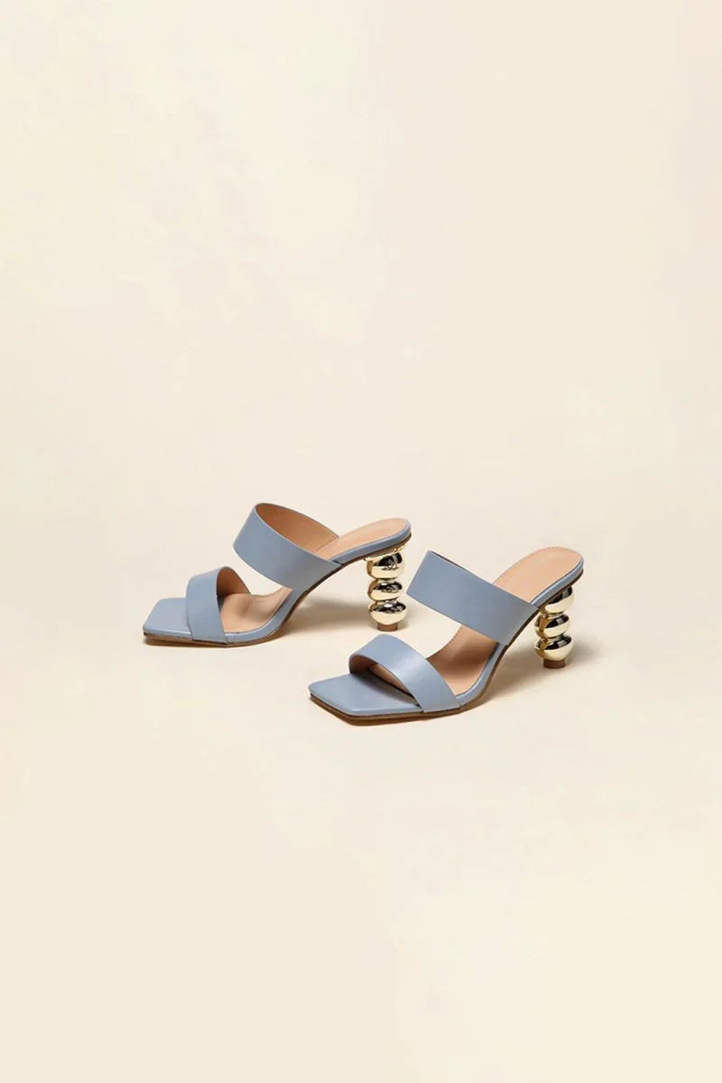 Square Toe Shaped Gourd High Heels