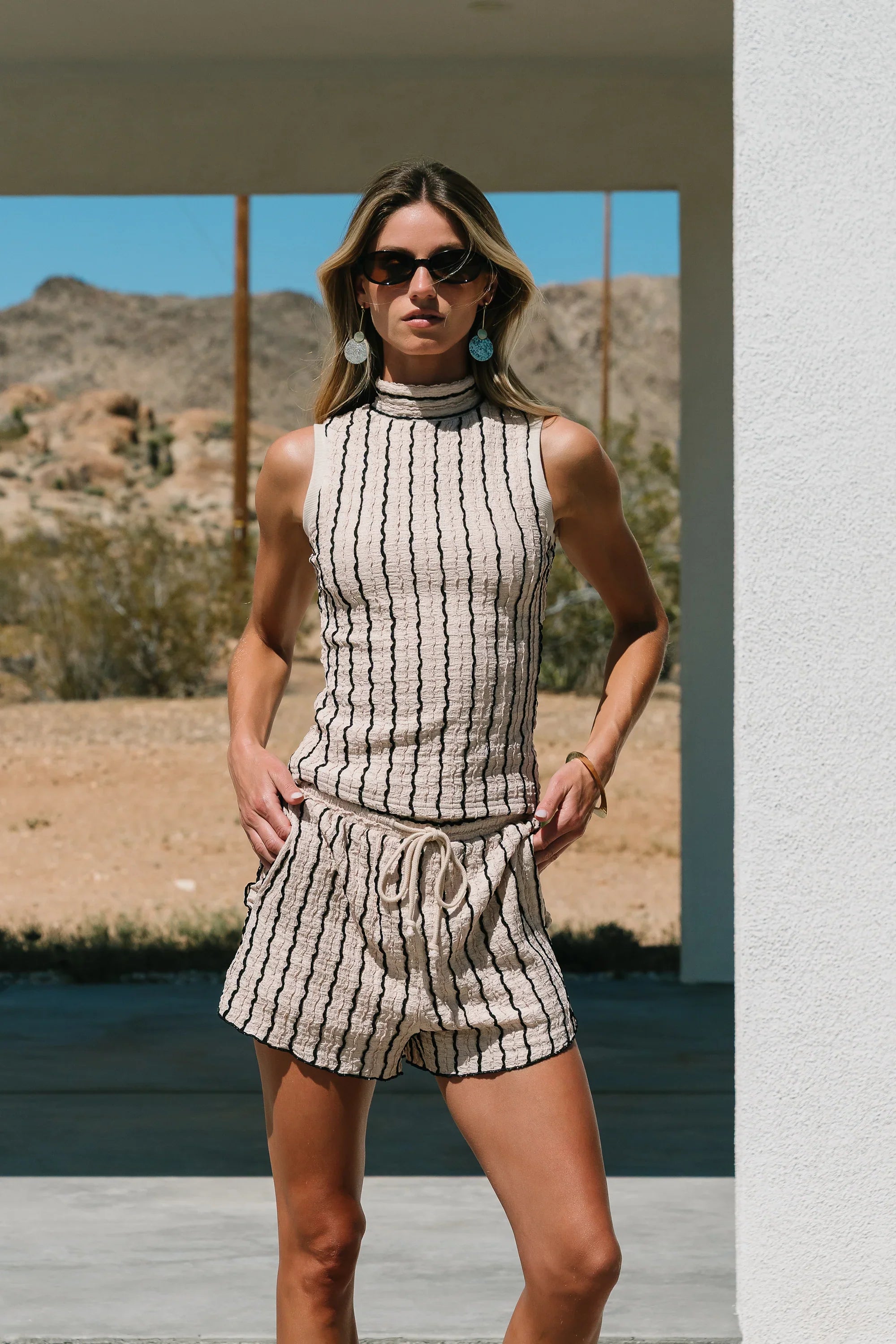Willow Textured Top in Beige