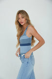 Jorie Striped Knit Bodysuit