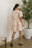 Sandra Ditsy Floral Mini Dress in Peach FINAL SALE
