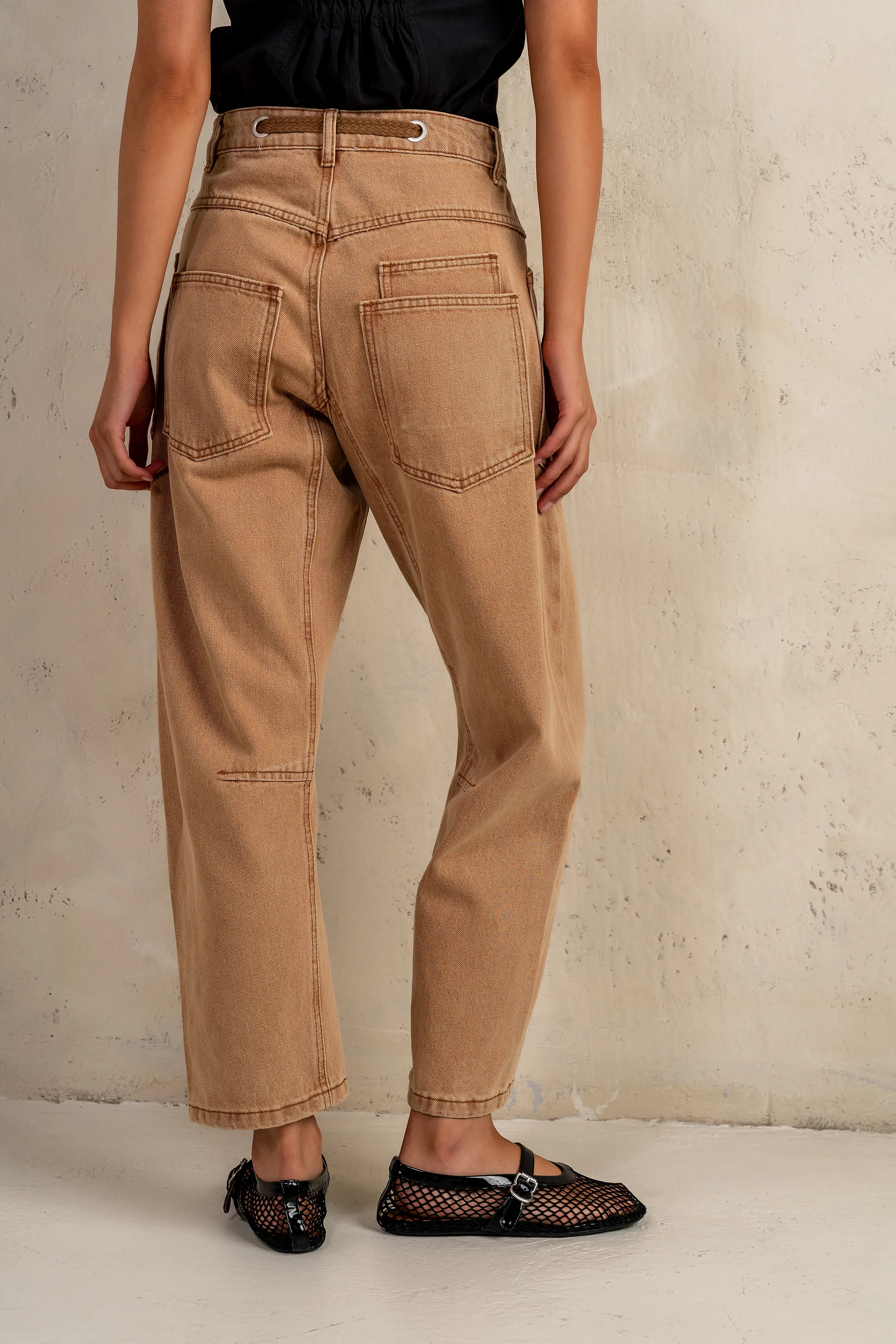 Jocelyn Barrel Jeans in Rust FINAL SALE