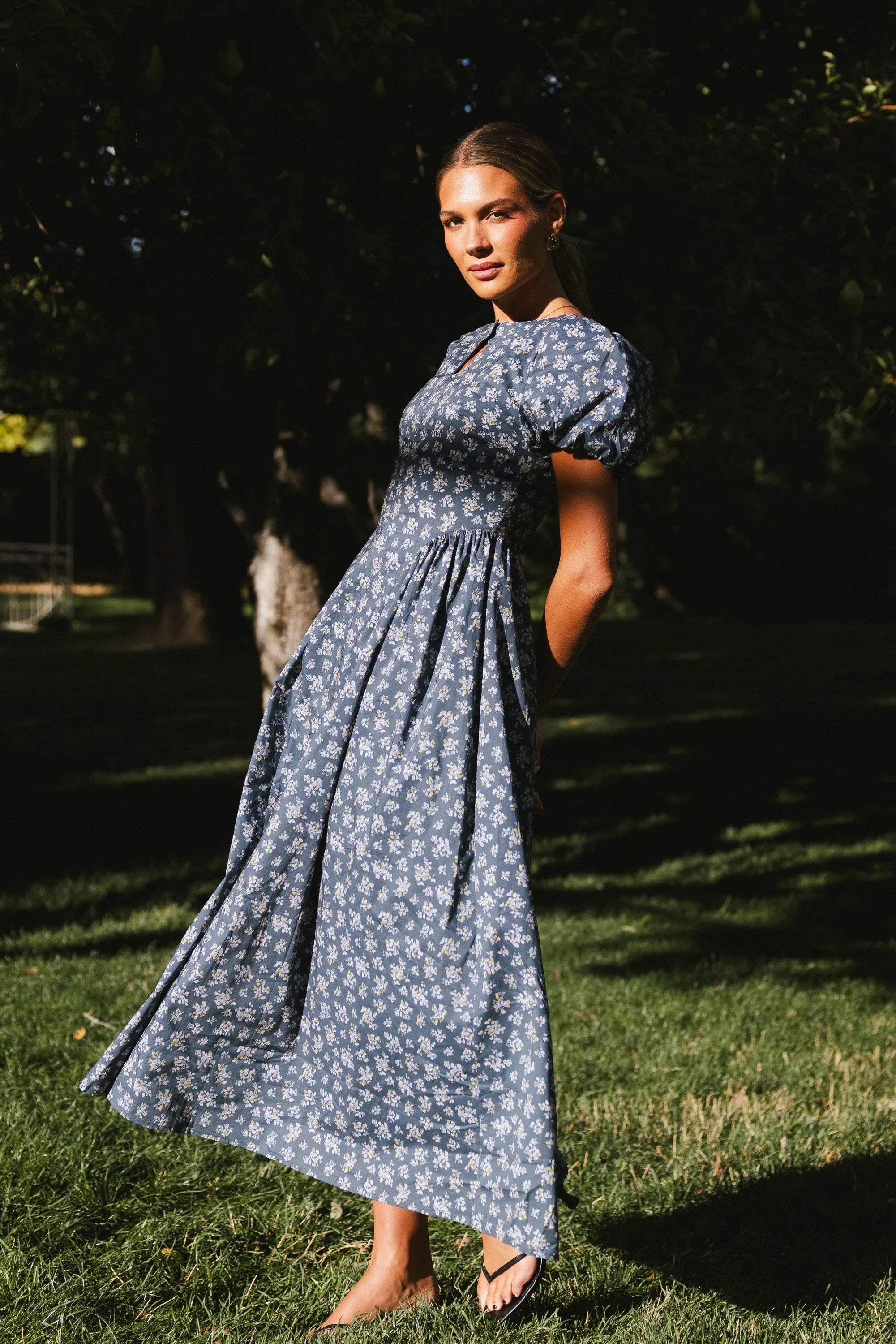 Baylor Floral Maxi Dress in Blue FINAL SALE