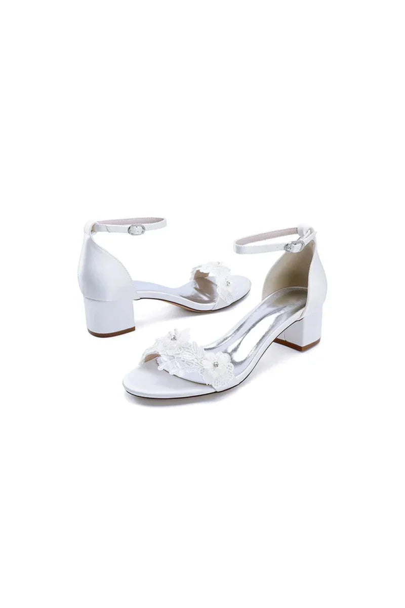 Floral Embellished Block Heel Sandal