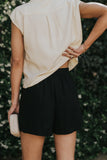 Jenny Pleated Shorts in Black