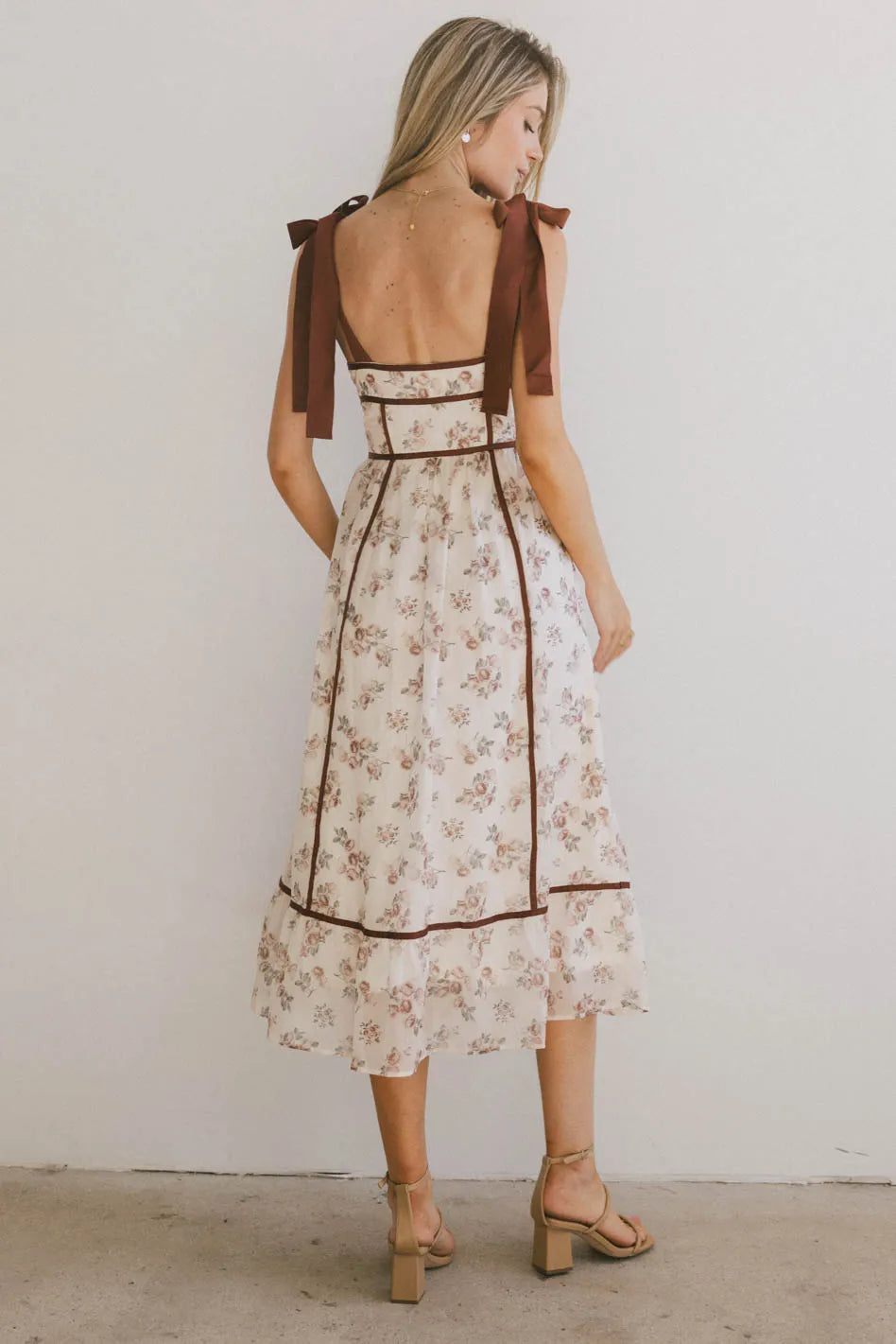 Zinnia Floral Tie Strap Dress FINAL SALE