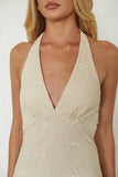 Savvy Halter Knit Maxi Dress