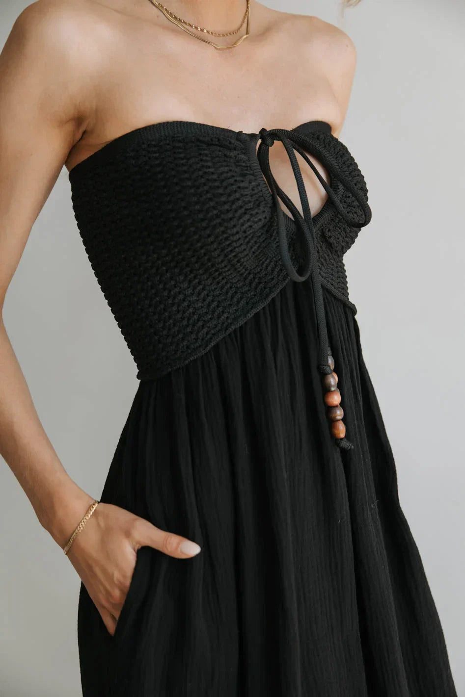 Kyra Crocheted Halter Dress FINAL SALE