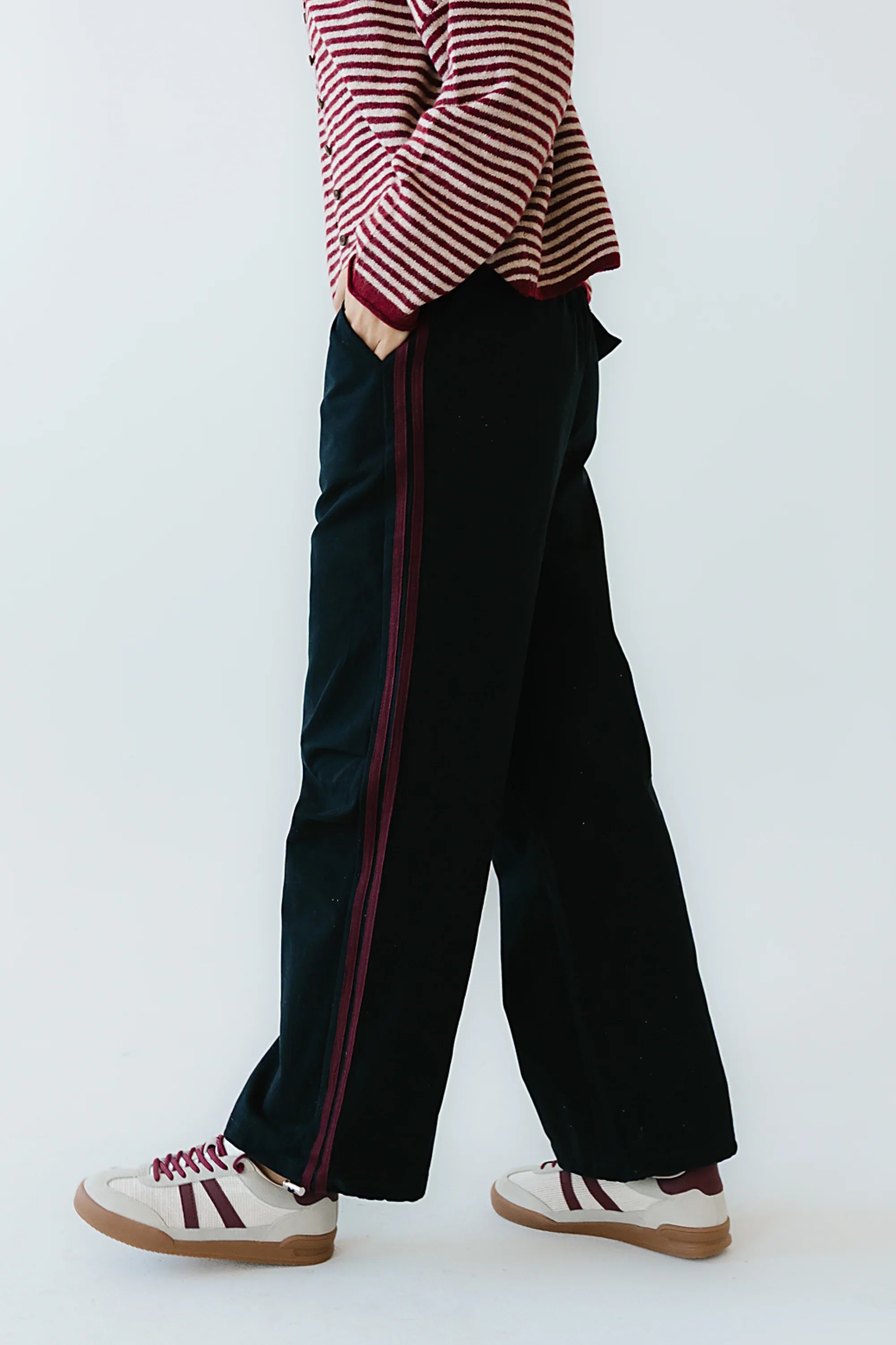 Franklin Striped Joggers in Navy