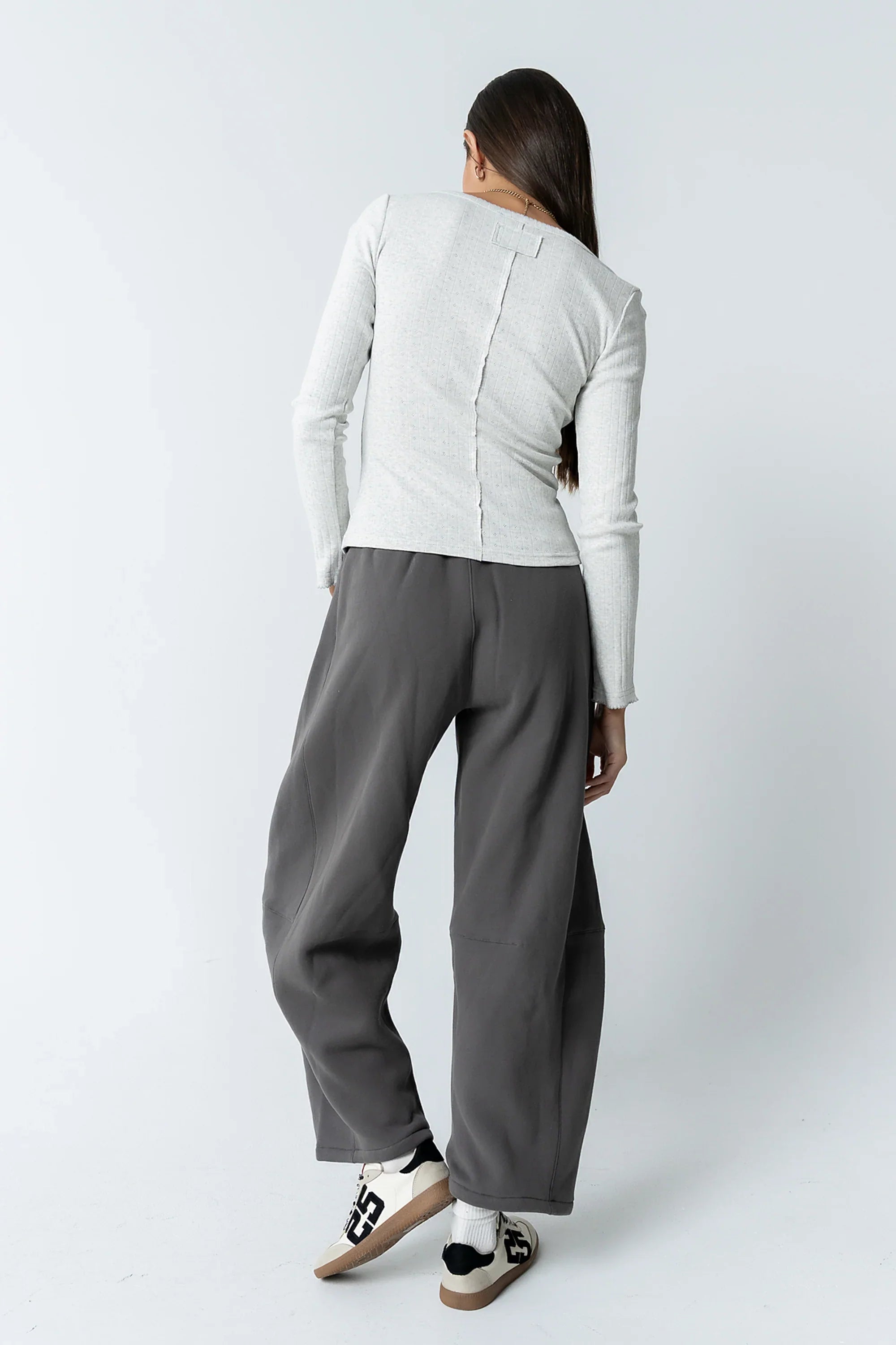 Pura Knit Top in Heather Grey