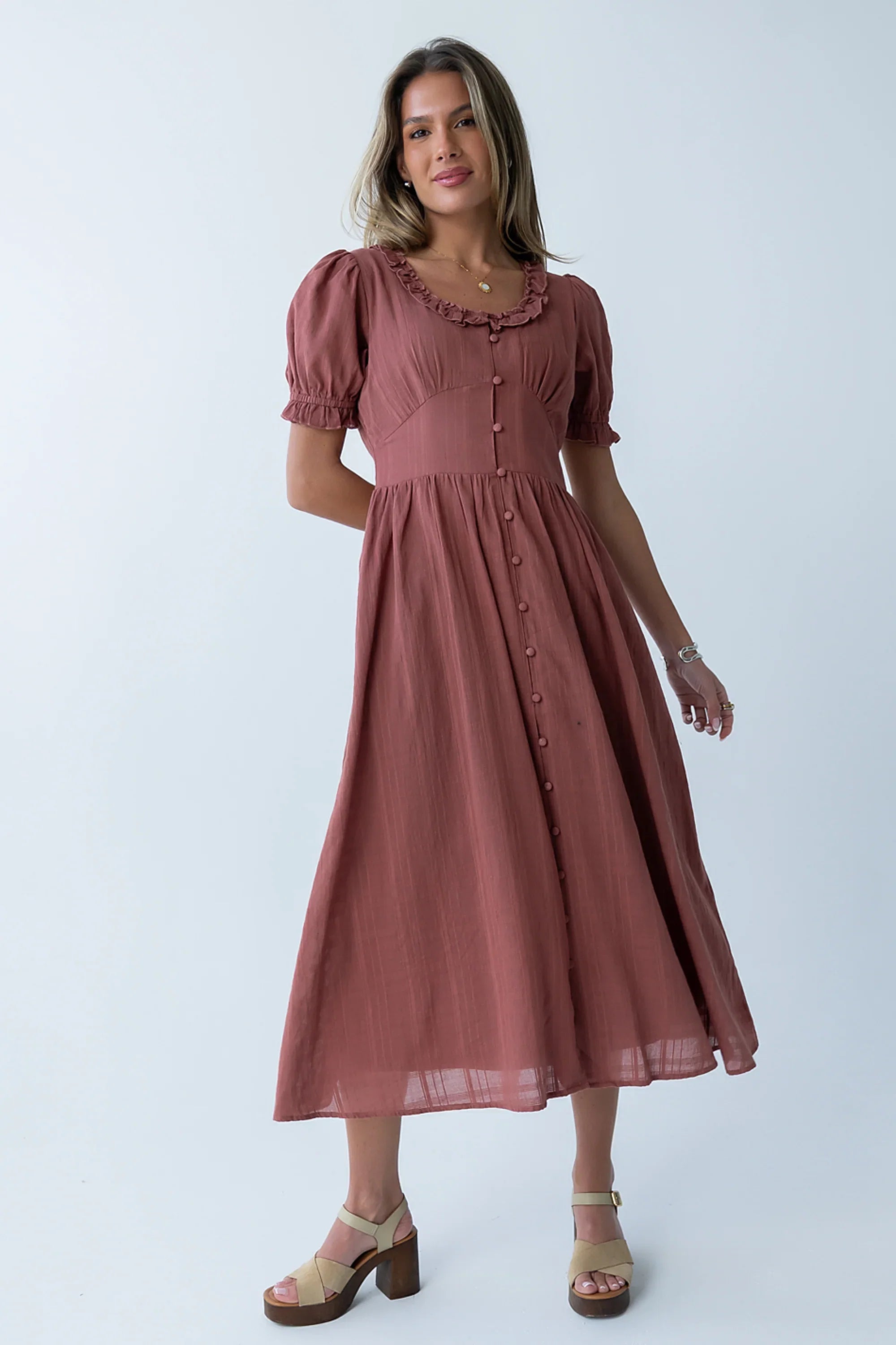 Demi Maxi Dress in Marsala