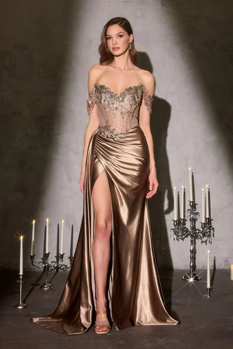 Bronte Gown Off The Shoulder Corset Dress