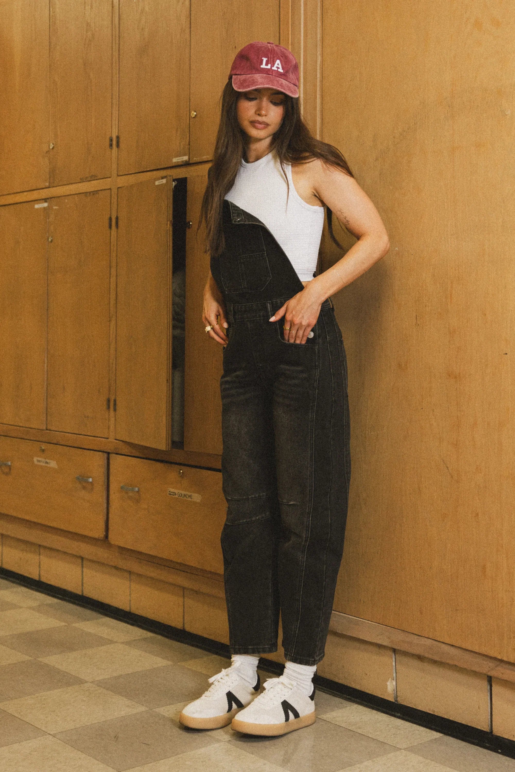 Tansy Denim Overalls in Black FINAL SALE