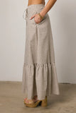 Willie Gingham Maxi Skirt FINAL SALE