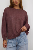 Tate Knit Sweater in Burgundy