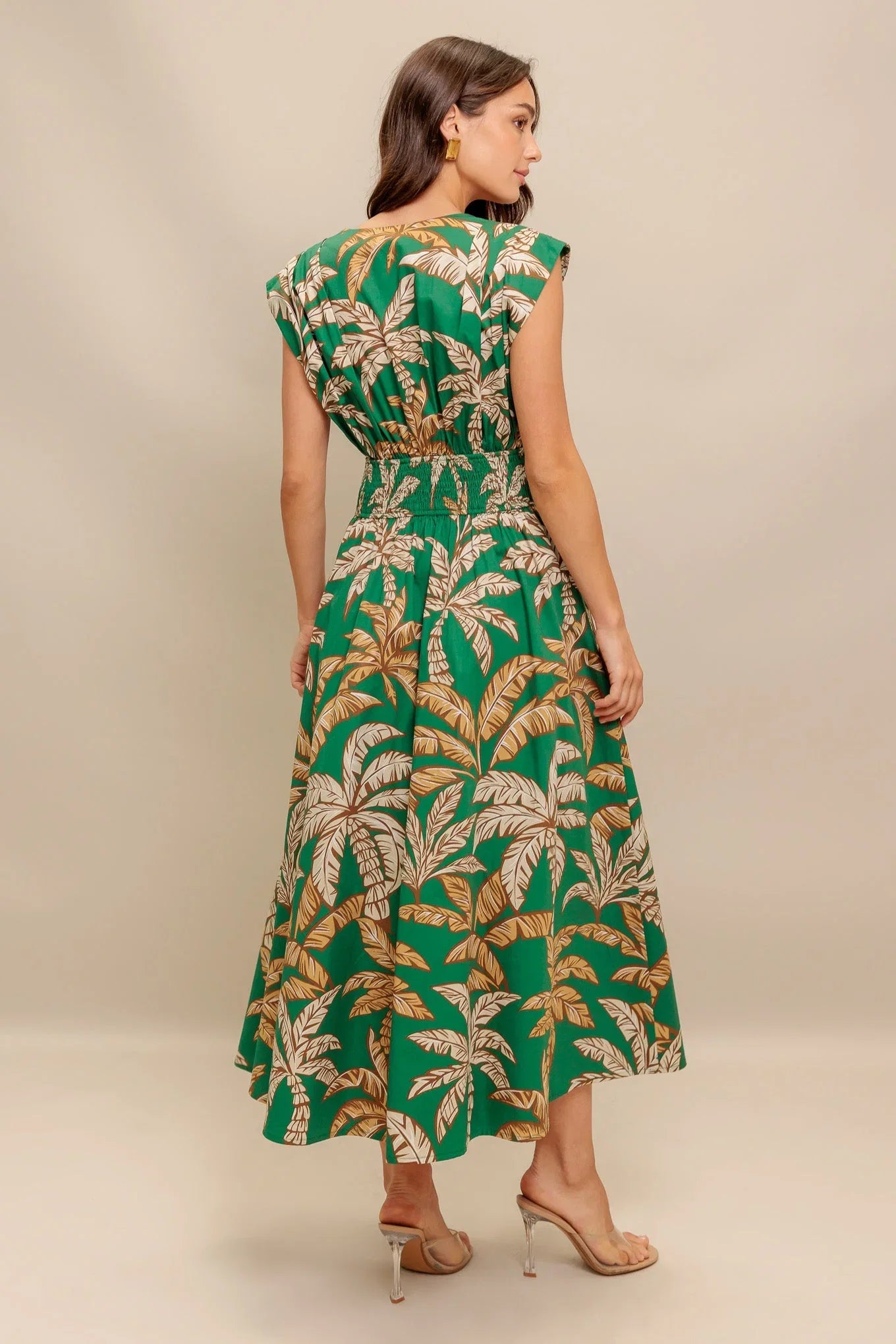 LUSH STILLNESS COTTON MIDI DRESS