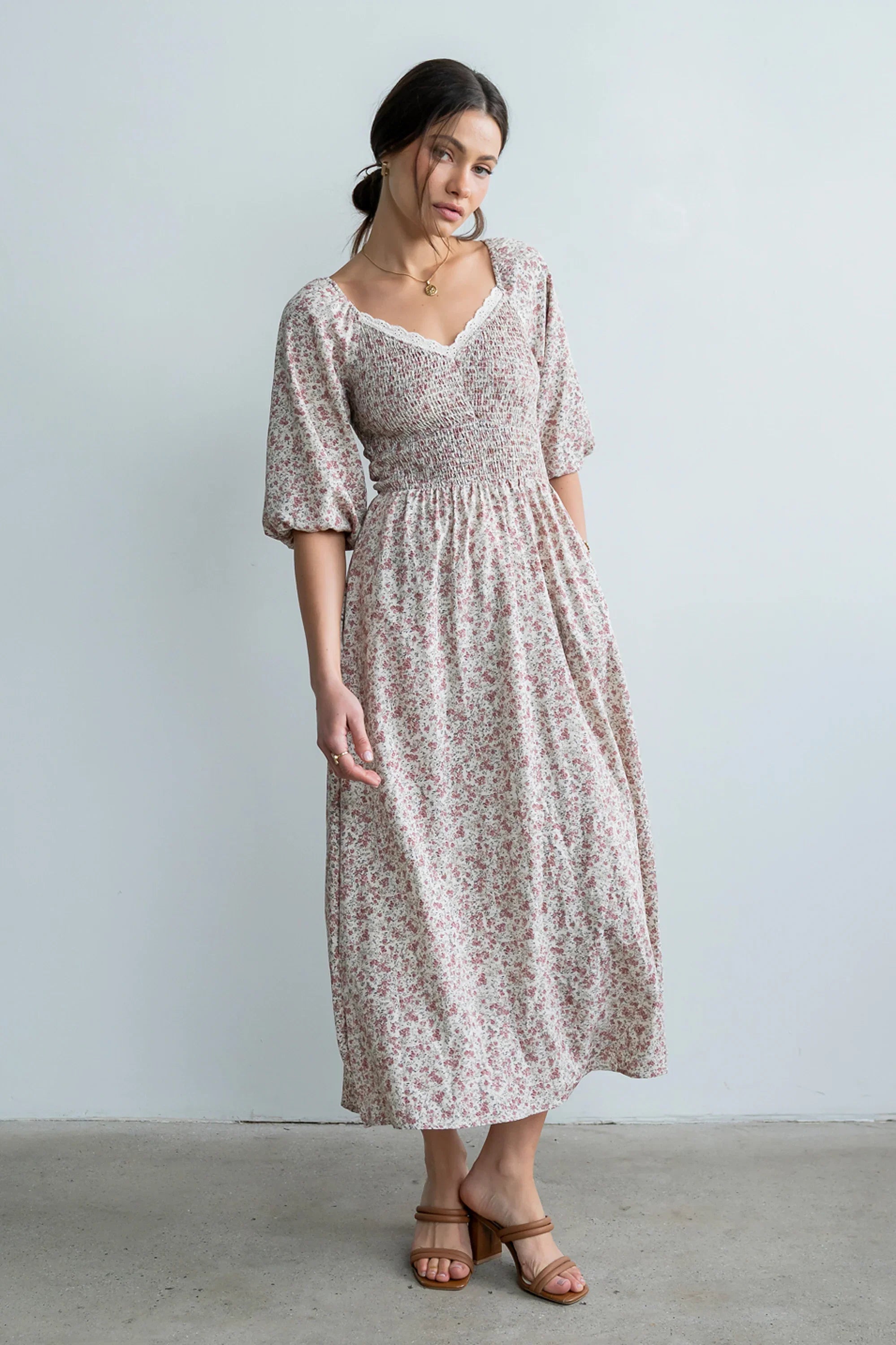 Darcey Smocked Maxi Dress