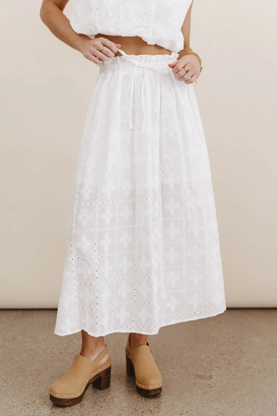 Bridget Embroidered Midi Skirt FINAL SALE