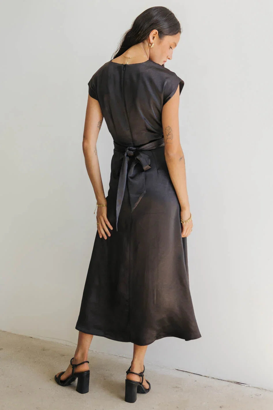 Rosalind Midi Dress in Black FINAL SALE