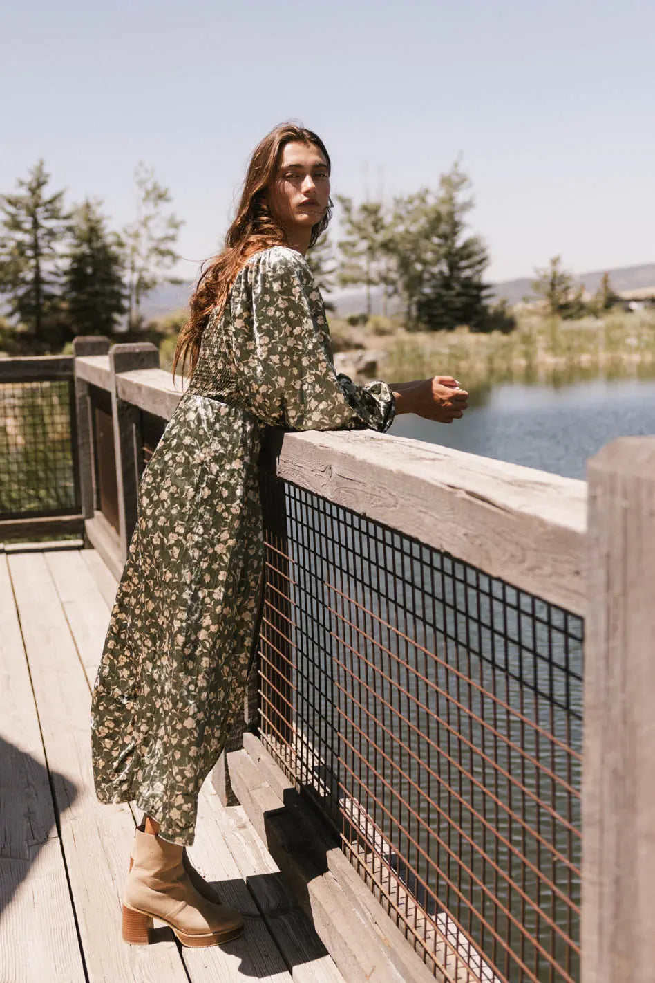 Necali Velvet Midi Dress FINAL SALE