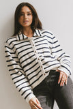 Harper Striped Cardigan in Navy FINAL SALE