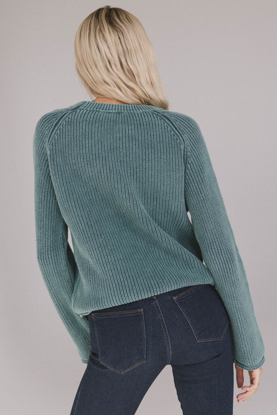 Aveline Knit Sweater in Teal FINAL SALE