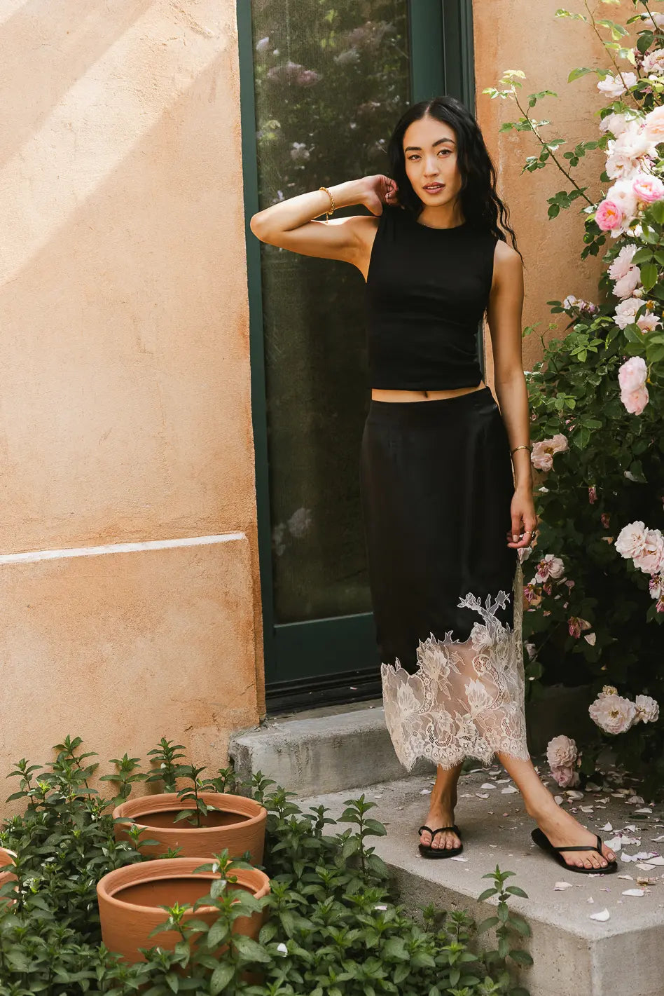 Frankie Asymmetrical Skirt in Black FINAL SALE