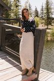 Nanet Crocheted Maxi Skirt in Natural FINAL SALE