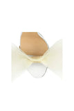 Asymmetric Bow Embellished Satin High Heel Sandals