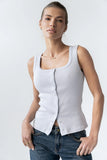 Apollo Knit Tank Top in Light Blue